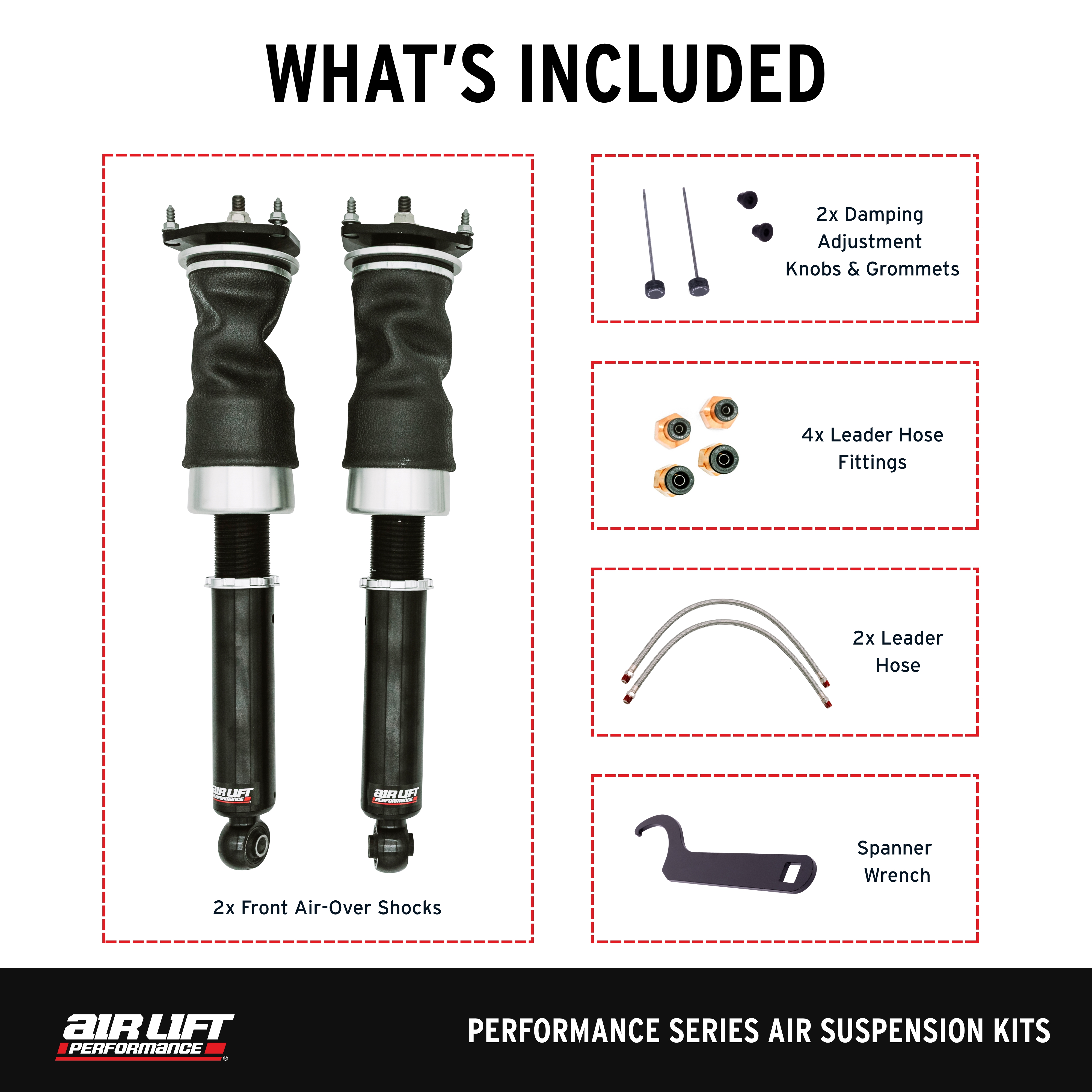 Air Lift Performance 76011 Air Lift Performance Front Air Spring Suspension Kit